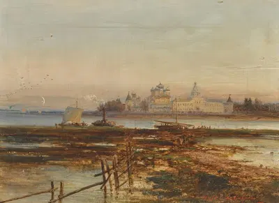 На Волге by Алексей Кондратиевич Саврасов, 1872 — digital art print download