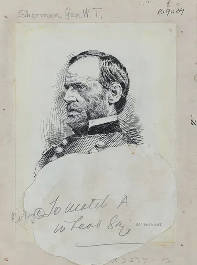 William T. Sherman by Жак Рейх — digital art print download