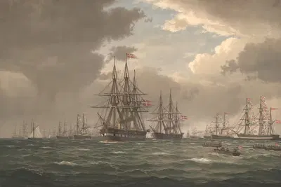 Король Кристиан IX возвращается домой из поездки в Исландию в 1874 году by Карл Эмил Баагё, 1845-1892 — digital art print…