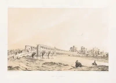 Мост Джаульфа Исфахан by Южин Фланден, 1843-1854 — digital art print download