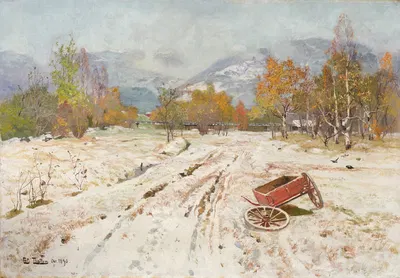 The first snows by Frits Thaulow, 1890 — digital art print download