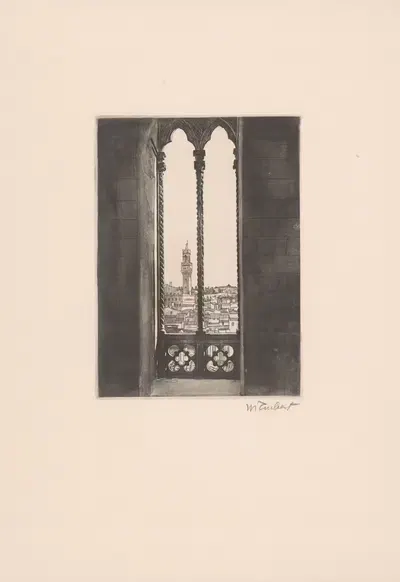 Вид Флоренции с Палаццо Веккьо by Гуглиельмо Тауберт, 1886-1927 — digital art print download