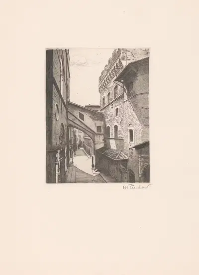View of Via dell'Arte della Lana by Guglielmo Taubert, 1886-1927 — digital art print download