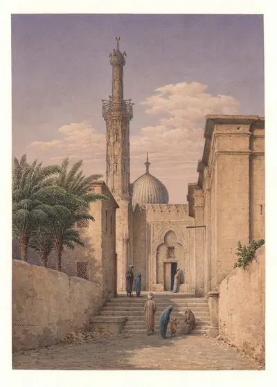 Египет – мечеть в Александрии by Харальд Конрад Стилинг, 1849 — digital art print download