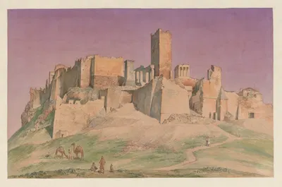 Греция, Афины – Храм by Харальд Конрад Стилинг, 1853 — digital art print download
