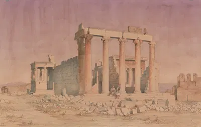 Греция, Афины, Эрехтейон by Харальд Конрад Стилинг, 1853 — digital art print download