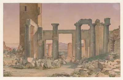 Греция, Афины, Пропилеи by Харальд Конрад Стилинг, 1849-1854 — digital art print download