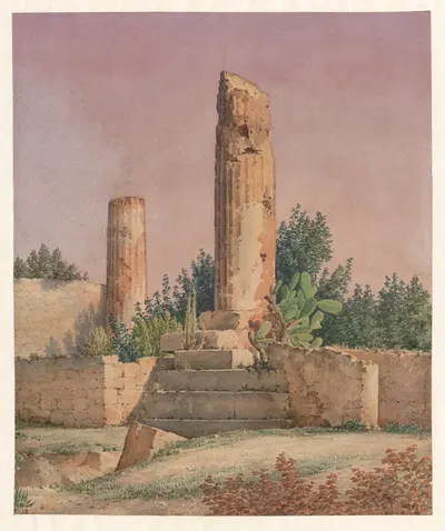 Италия, Агригенто – Храм Вулкана by Харальд Конрад Стилинг, 1852 — digital art print download