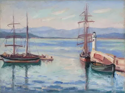 Вход в порт Сен-Тропе by Анри Мангин, 1927 — digital art print download