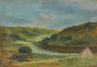 Landscape with Mill, Study by Isaak Ilich Levitan — digital art print download