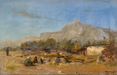 Фермерское хозяйство в горах by Василий Дмитриевич Поленов, 1878 — digital art print download