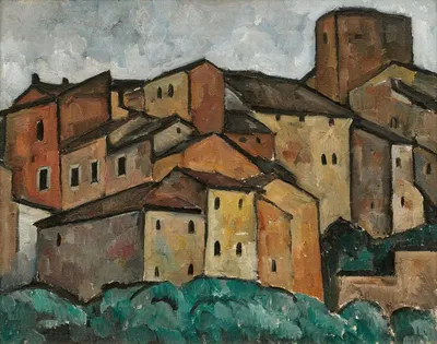 Studie San Gimignano by Alexander Kanoldt, 1913 — digital art print download