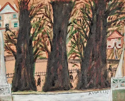 Three Trees and Houses by Alfred Wallis — digital art print download