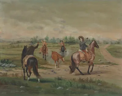 Charros en el campo by Ernesto Icaza — digital art print download