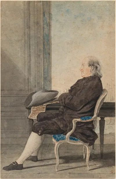 Benjamin Franklin by Луи Карроджис Кармон텔 — digital art print download