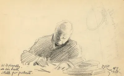 William Dean Howells by Орландо Руланд, 1890 — digital art print download