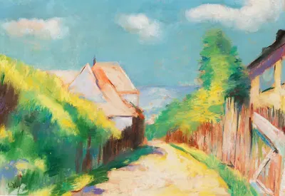 Dorfstrasse by Lesser Ury, 1910 — digital art print download