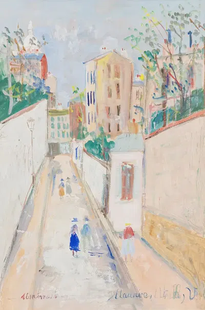 Монмартр, улица Норвинс by Морис Утрилло, 1935 — digital art print download