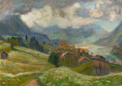 Ландшафт в Алльгее у Хинделанга by Отто Модерсон, 1934 — digital art print download