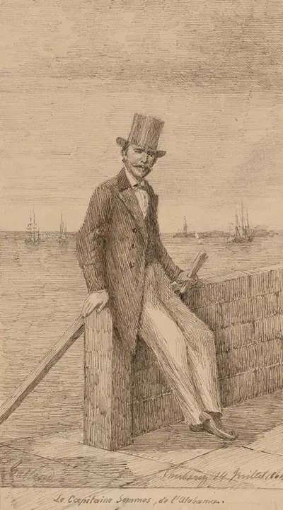 Raphael Semmes by Pierre-Victor Galland, 1864 — digital art print download