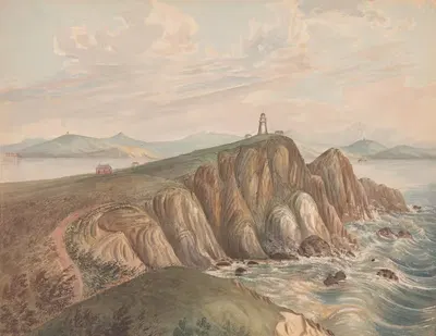From Pt. Boneta - Entrance San Francisco Bay by Джеймс Мэдисон Олден — digital art print download