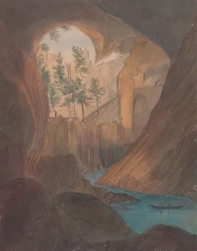 Marble Cave. Mariposa Co. California by Джеймс Мэдисон Олден, 1859 — digital art print download
