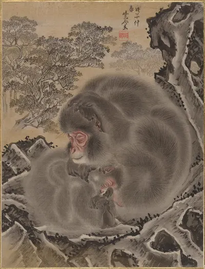Monkeys by Каванабэ Кёсай, 1888 — digital art print download