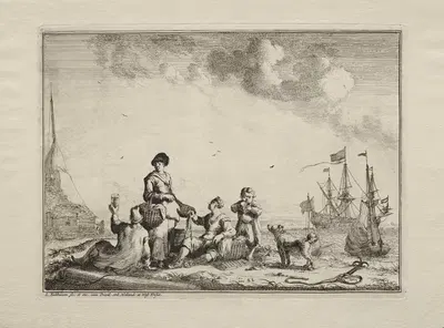 Fish Vender by Людольф Бахуизен, 1701 — digital art print download