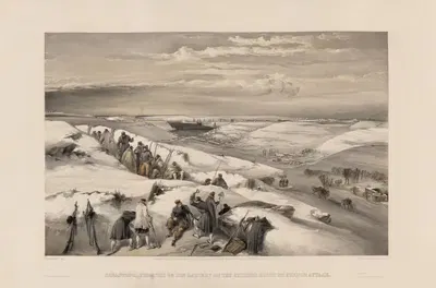 Sebastobol from the 26 gun battery on the extreme right of French attack by William Simpson, 1856 — digital art print…