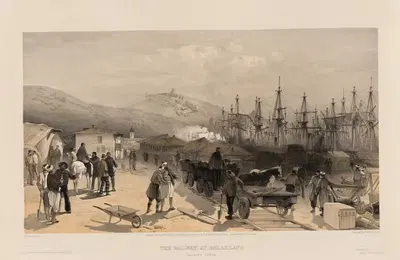 The railway at Balaklava, looking south by William Simpson, 1856 — digital art print download