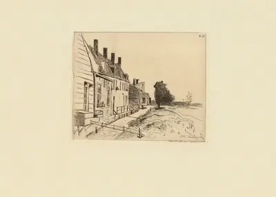 Les Maisons au bord du canal by Johan Barthold Jongkind, 1862 — digital art print download