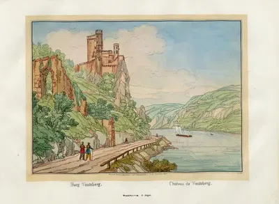 Chateau de Vautsberg by Johann Adolf Lasinsky, 1829 — digital art print download