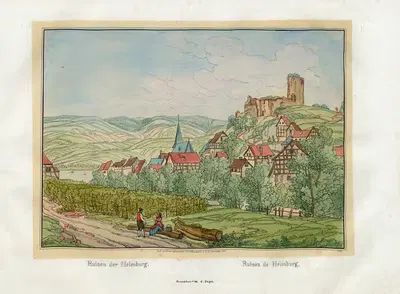 Ruines de Heimburg by Johann Adolf Lasinsky, 1829 — digital art print download