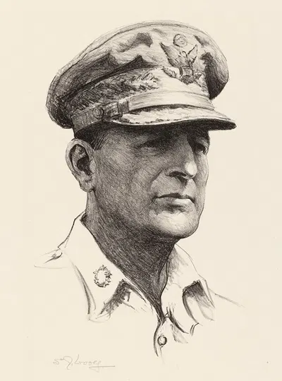 Douglas MacArthur by Самуэль Джонсон Уулф, c. 1945 — digital art print download