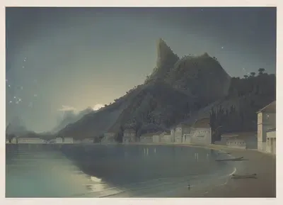 Botafogo by Wilhelm Loeillot, 1847 — digital art print download