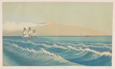 Tenerife from the South-East, 11 August 1842 by Wilhelm Loeillot, 1847 — digital art print download