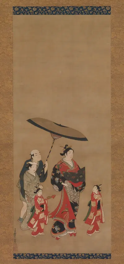 Courtesan on Parade by Miyagawa Isshō — digital art print download