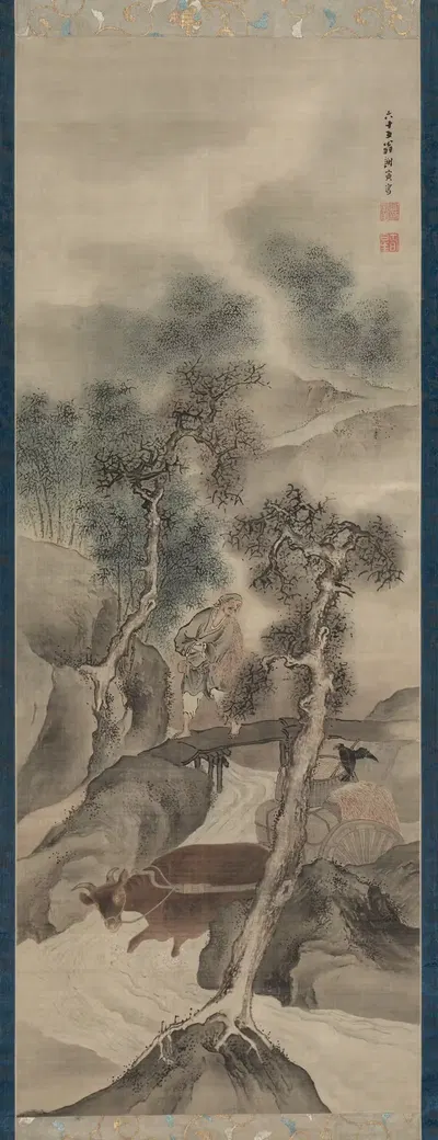 Водяной буйвол возвращается домой by Ёса Бусон, 1781 — digital art print download