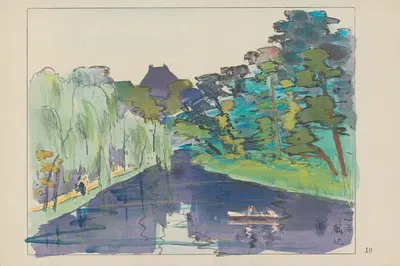 Isshinji, temple of the tea house with eight windows by Akamatsu Rinsaku, 1947 — digital art print download
