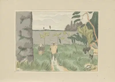 Руины замка Вакамацу by Морида Цунэтомо, 1917 — digital art print download