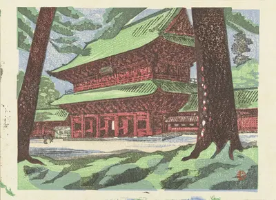 Храм Зодзёдзи by Ямагути Ген, 1945 — digital art print download