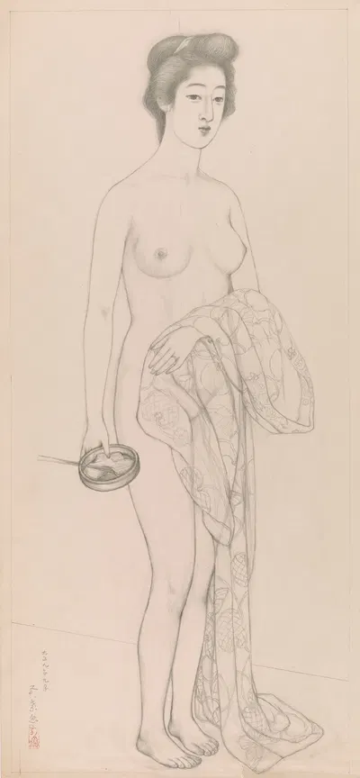 Стоящая женщина by Хасигути Гоё, 1920 — digital art print download