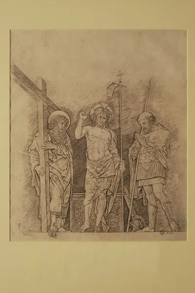 Jesús Resucitado, San Andrés y San Longino by Андреа Мантенья — digital art print download