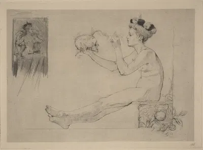 La Coquetterie by Арман Рассенфос, 1895 — digital art print download