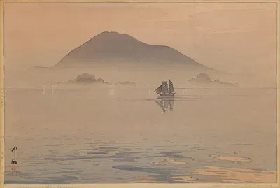Вечер после дождя с внутреннего моря by Ёсита Хироши, 1926 — digital art print download