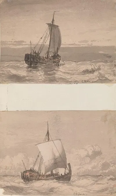 Seilskute by Карл Фредерик Сёренсен — digital art print download