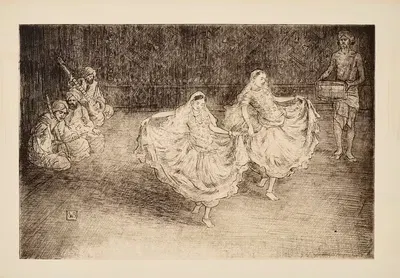 Танцующие девушки by Шарль Бартлетт — digital art print download