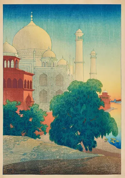 Taj Mahal, Sunset by Charles Bartlett, 1919 — digital art print download