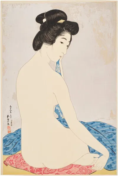Юкуго но онна (Женщина после ванны) by Хасигути Гоё, 1920 — digital art print download