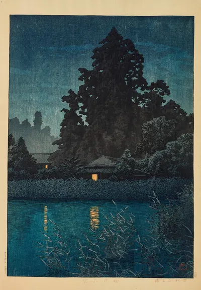 Аме но Омия (Омия под дождем) by Кавасе Хасуи, 1930 — digital art print download